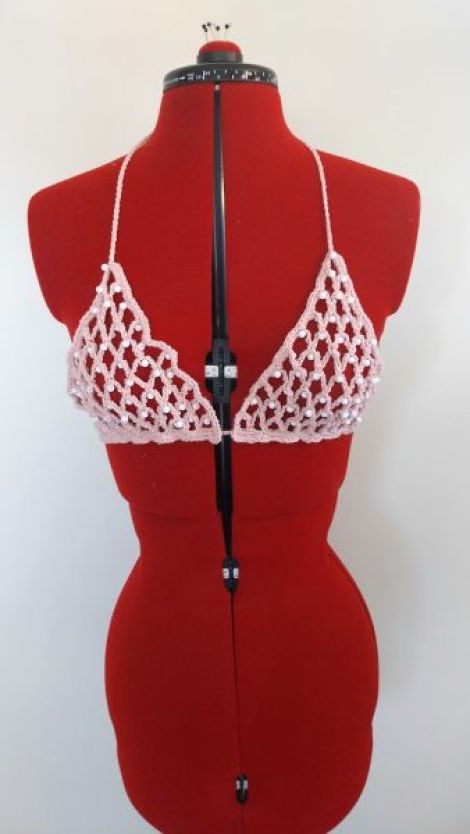 Top crosetat cu margele Festival outfit 