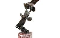 Vulturi in zbor-statueta din bronz 
