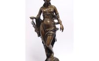 Bavaria-statueta din bronz cu un soclu din marmura