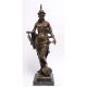 Bavaria-statueta din bronz cu un soclu din marmura