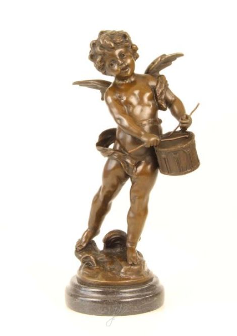 Ingeras cantand la tobe-statueta din bronz