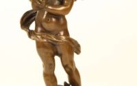 Ingeras cantand la cimbale-statueta din bronz 