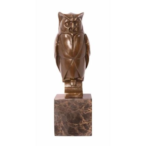 Bufnita inteleapta-statueta din bronz