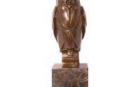 Bufnita inteleapta-statueta din bronz 