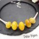 Colier statement handmade unicat agate galbene co