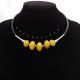 Colier statement handmade unicat agate galbene co