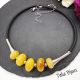 Colier statement handmade unicat agate galbene co