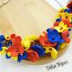 Colier handmade statement - Tricolor cod1262