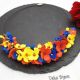 Colier handmade statement - Tricolor cod1262