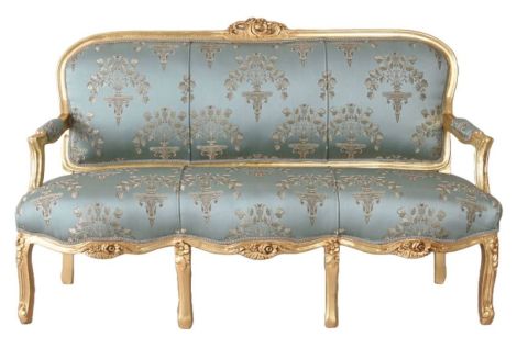 Sofa Maria Antoaneta din lemn auriu