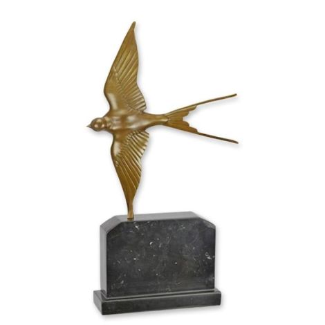 Randunica in zbor-statueta din bronz