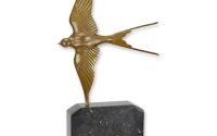 Randunica in zbor-statueta din bronz