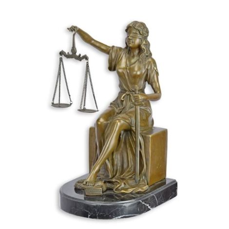 Justitia-opritor carti din bronz