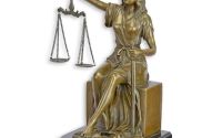 Justitia-opritor carti din bronz 