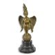 Femeie inaripata-statueta bronz cu soclu marmura