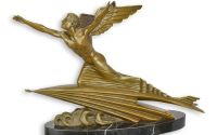 Aviatorul-statueta Art Deco din bronz 