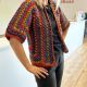 Cardigan Crosetat Manual din lana pura