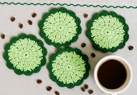 Set coastere nuante de verde ! Minunate ! 