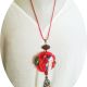 Colier estival cu floare multicolor l