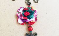 Colier estival cu floare multicolor II