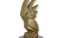 Cacadu-statueta bronz cu soclu marmura
