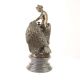 Hebe cu vulturul-statueta bronz cu soclu marmura