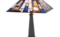 Lampa Tiffany cu abajur geometric