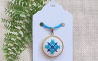 Pandantiv albastru i bleu model traditional