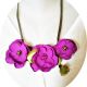 Colier buchet de flori lila