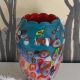 Vaza de sticla multicolora Murano Millefiori
