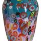Vaza de sticla multicolora Murano Millefiori