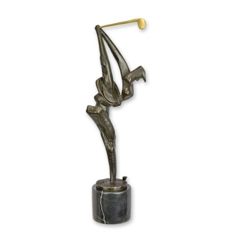 Jucator de golf-statueta moderna din bronz