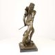 Neptun-statueta din bronz cu un soclu din marmura