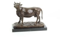 Vaca-statueta din bronz masiv 