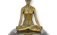 Femeie meditand-statueta din bronz 