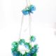 Set bijuterii statement handmade cu flori albastre