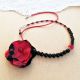 Set floral rosu si negru
