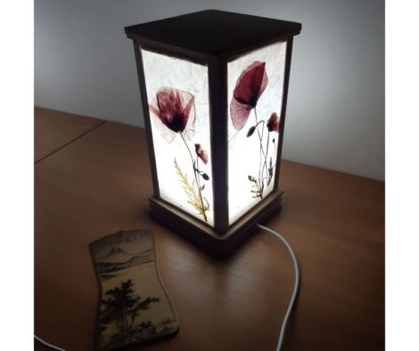 Lampa shoji cu maci