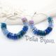 Cercei handmade din plastic reciclat Valuri de cul