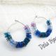 Cercei handmade din plastic reciclat Valuri de cul