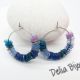 Cercei handmade din plastic reciclat Valuri de cul