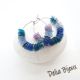 Cercei handmade din plastic reciclat Valuri de cul