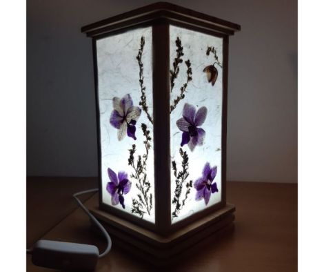 Lampa shoji cu orhidee
