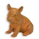 Buldog-statueta din fonta antik rusty