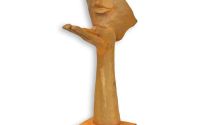 Sarut-statueta din fonta antik rusty