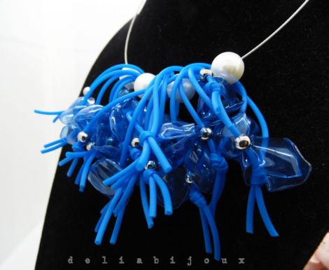 Colier statement unicat - Blue Chaos cod1280