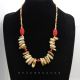 Colier statement handmade unicat - jasp si cinabru