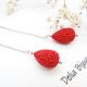 Cercei handmade unicat - cinabru cod1282