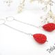 Cercei handmade unicat - cinabru cod1282