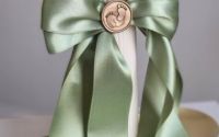 Lumanare botez olive green